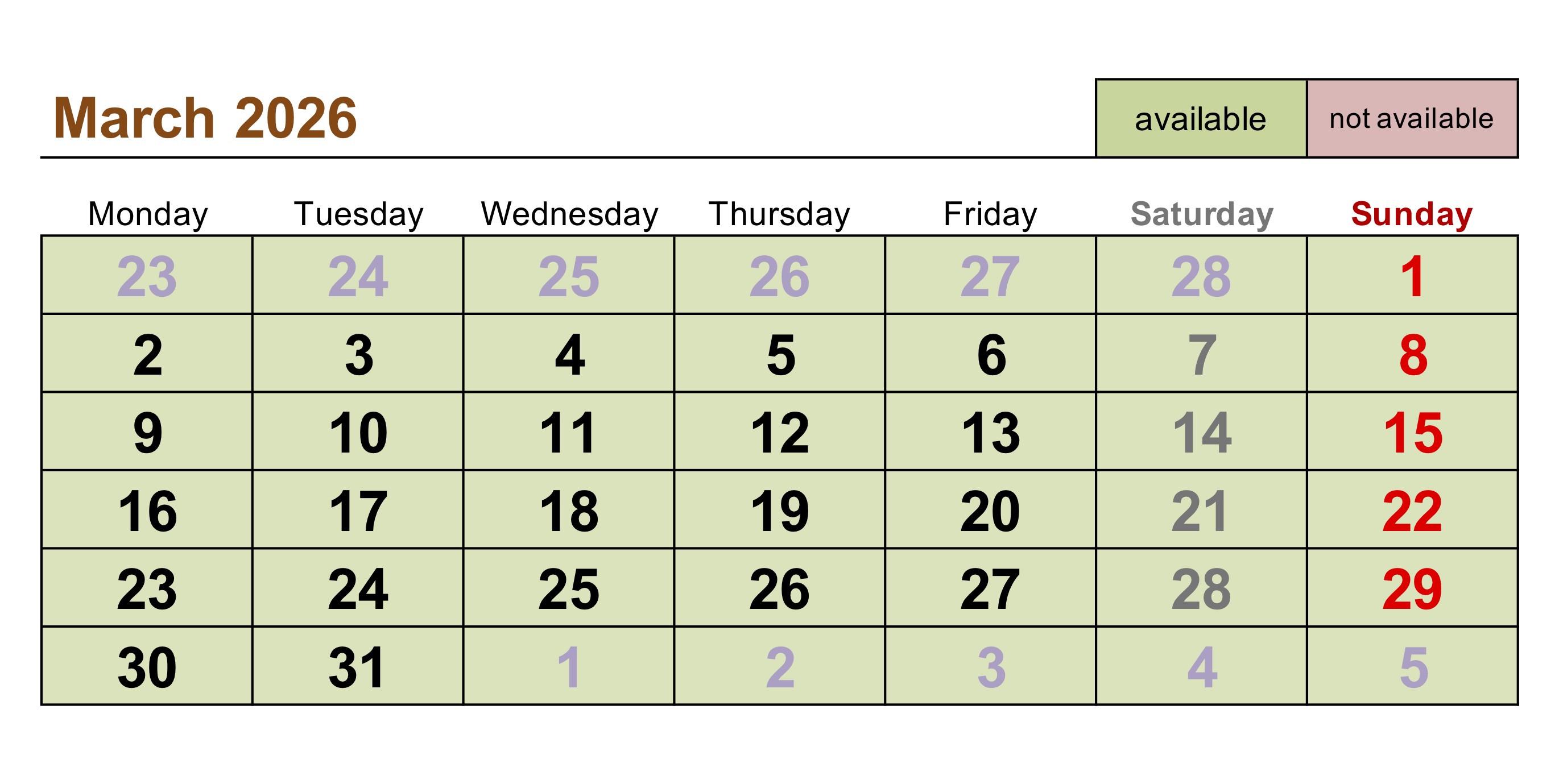 March
