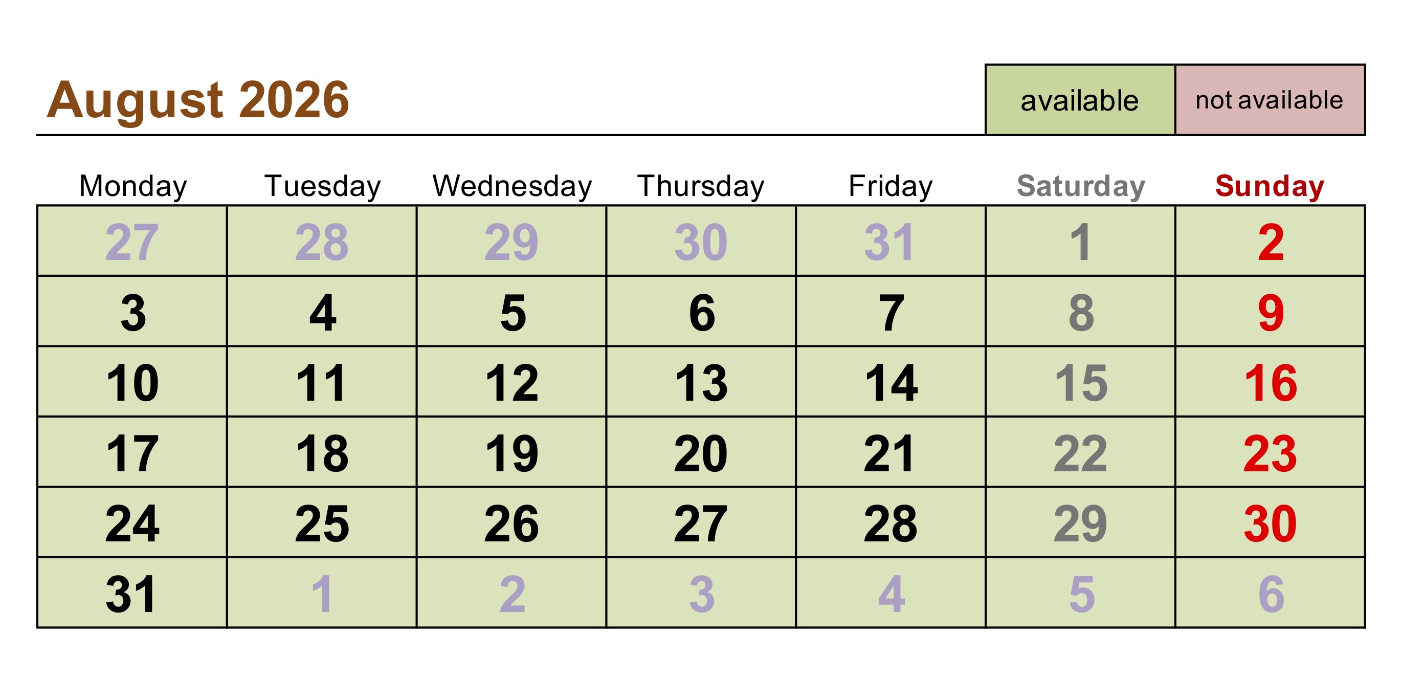 August